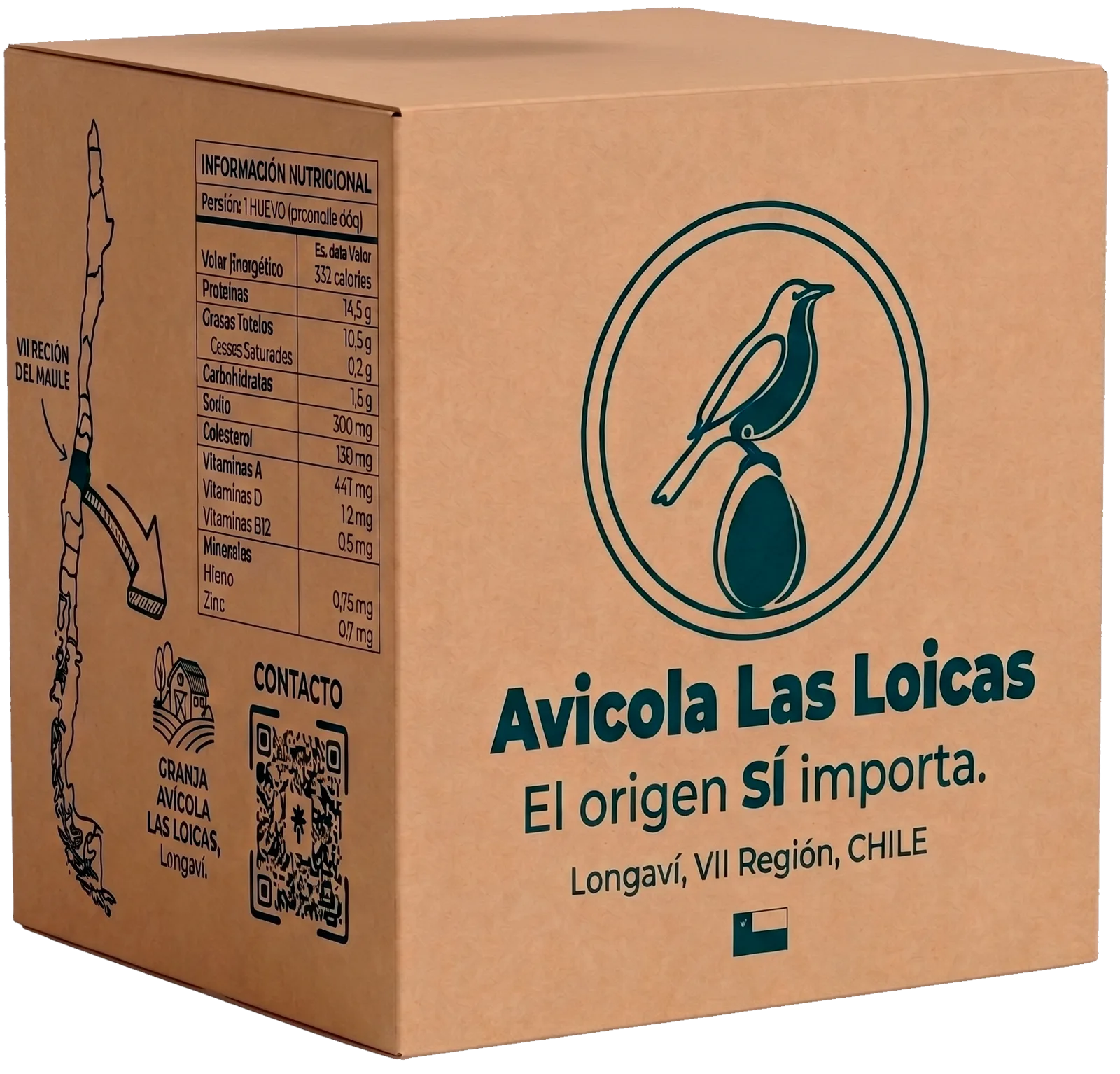Cajas de huevos cafés por mayor