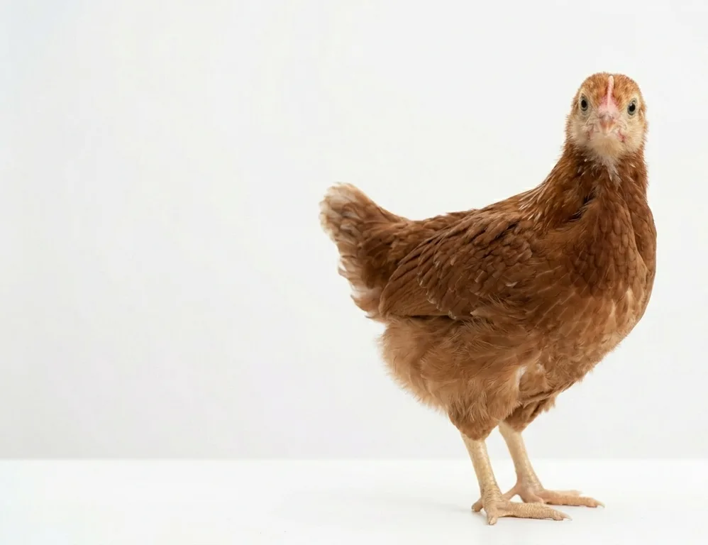 Gallina en etapa de recría alimentada con balanceado Las Loicas